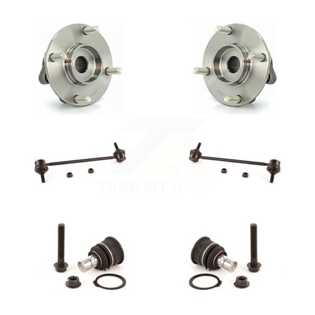 Transit Auto Front Hub Bearing Lower Ball Joint & Sway Bar Link Kit For 2007-2011 Nissan Versa Non-ABS K7T-109172
